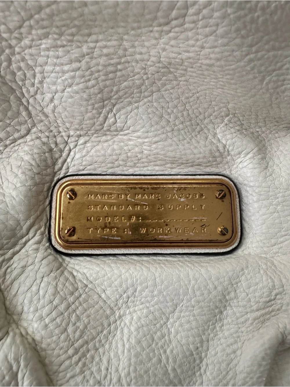 Marc by Marc Jacobs White Leather Hobo Shoulder Bag